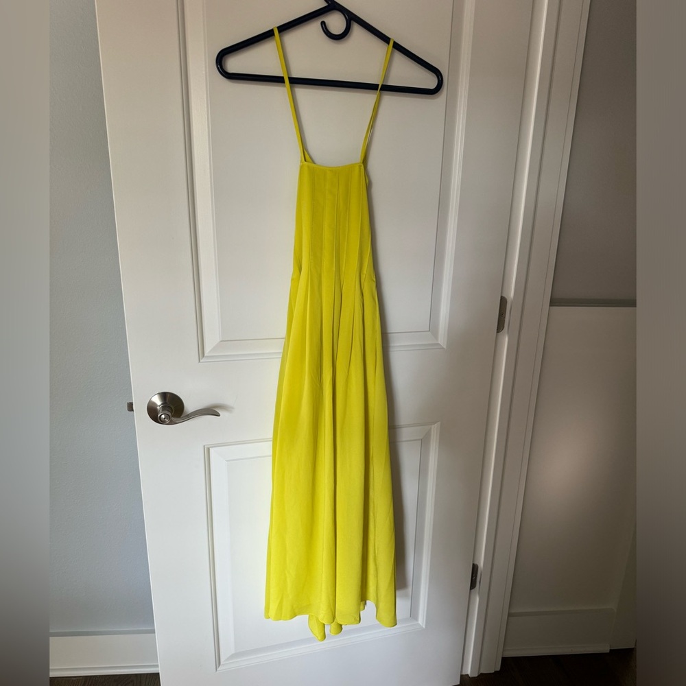 Banana Republic, yellow midi dress, 0 petite - Picture 2 of 3